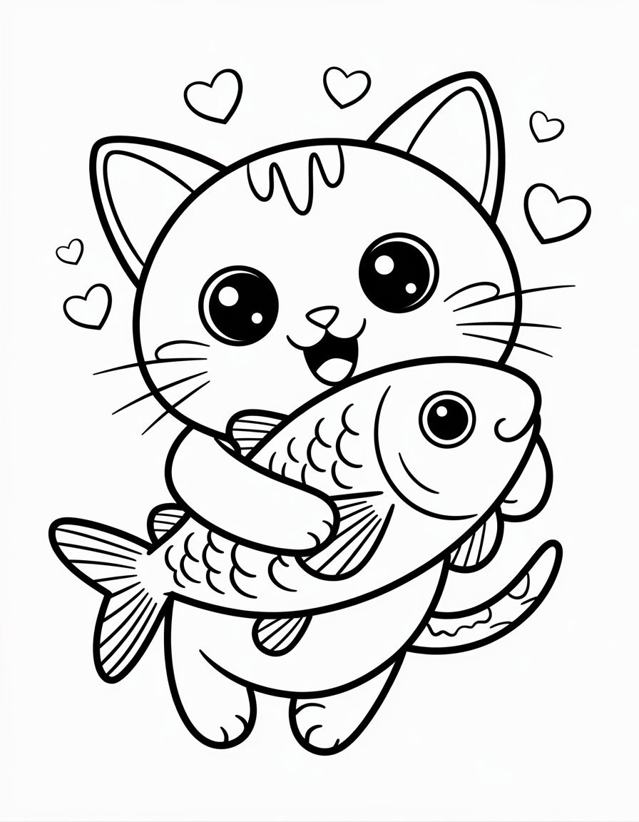 Cat with Fish